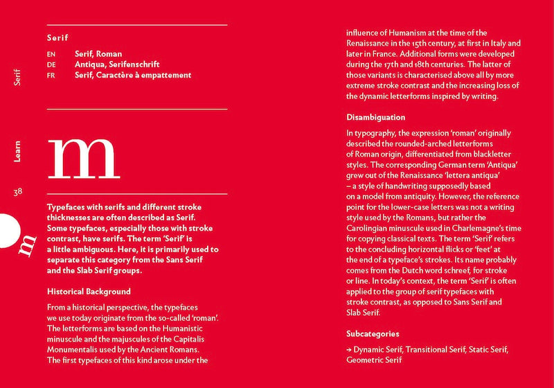 The quick classification guide for typography