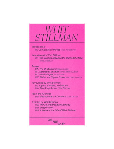 Whit Stillman: Not So Long Ago